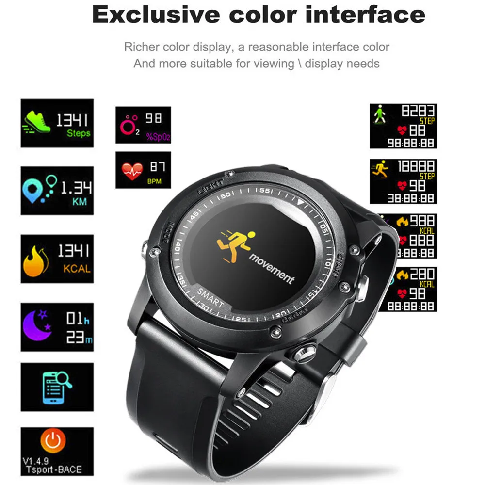 2019 Most popular design KIDS MEN WOMEN Fitness Smart Color Screen SMS Remind Exercise Heart Rate Pedometer Smart Watch