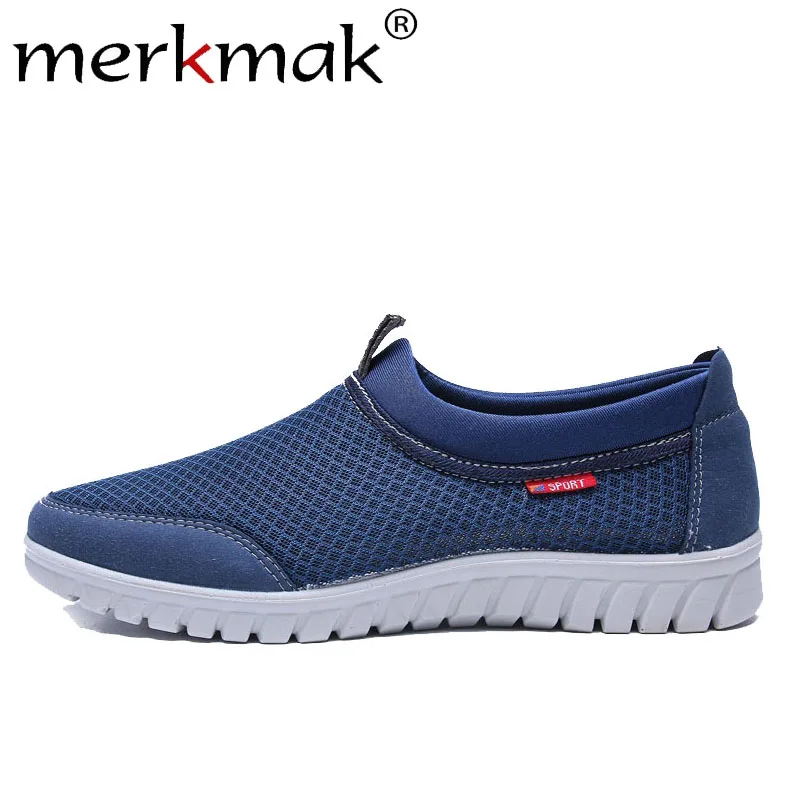 Merkmak Spring Men Breathers Loafers Summer Fashion Hollow Men's Shoes Slip On Casual Comfortable Footwear Large Size 38-50 Flat