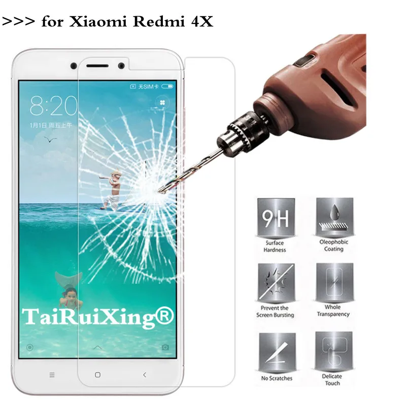 9H 2.5D 0.26 mm Tempered Glass Screen Protector For Xiaomi Redmi 4X 4x 4 X Protective Film * | Мобильные телефоны и