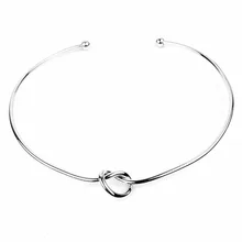 Contracted and delicate design Hand-woven knot female collar heart-shaped collar necklace female