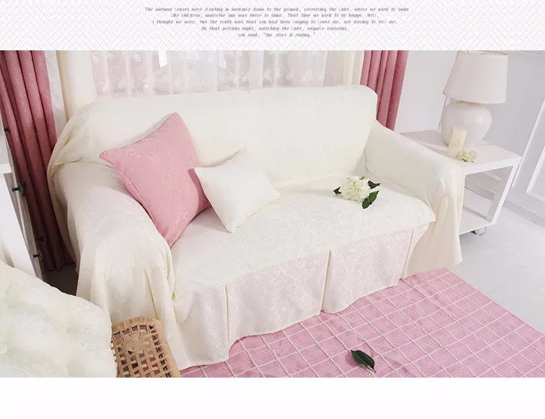 white sofa cover
