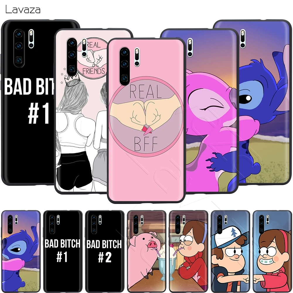 Lavaza девочки с надписью Best Friends для Huawei мат 30 20 Honor 6a 7a 7c 7x 8C 8x9 10 Nova 3i 3 Lite рro Y6 2018 |