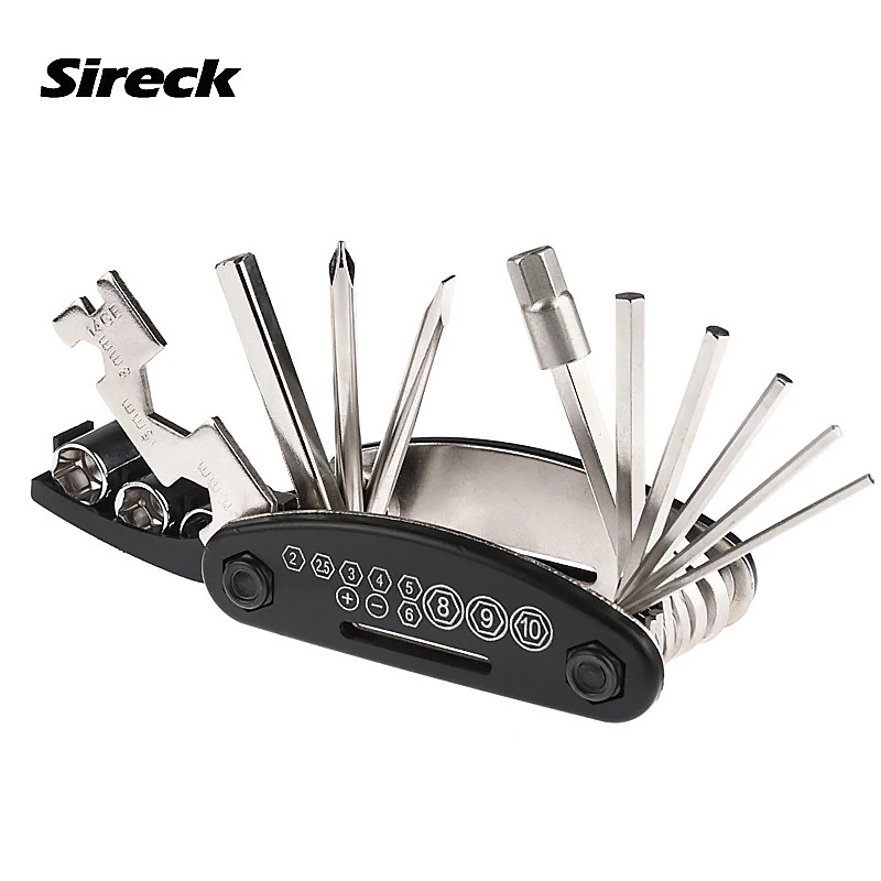 Best Sireck 16 In 1 Multi Repair Tool Kit Set Road Mountain Bicycle Bike Tools Hex Spoke Wrench Cycling Screwdriver Bike Accessories