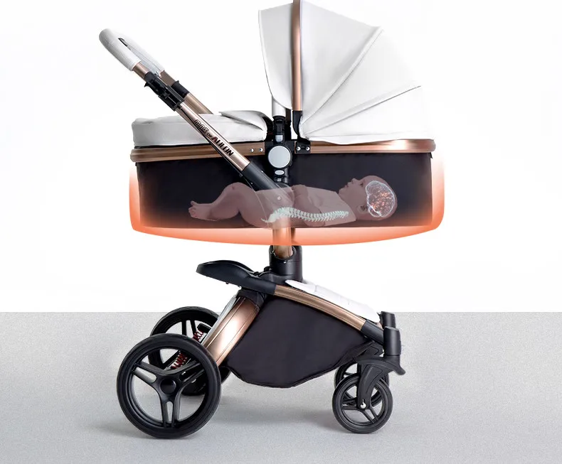 Многофункциональная детская коляска 3 в 1 из алюминиевого сплава с высоким пейзажем, европейская легкая коляска, складные детские коляски, бренды