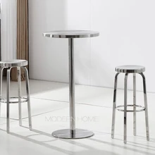 Современный классический дизайн Модный Роскошный металлический чердак глянцевый или матовый кухонный барный стул из нержавеющей стали стул 1 шт