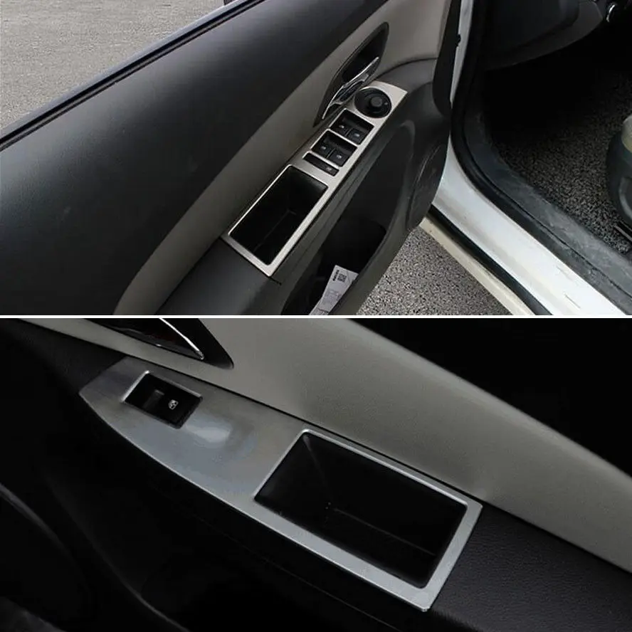 font b Interior b font Door Window Switch Adjust Lift Control Cover Trim Armrest Decor