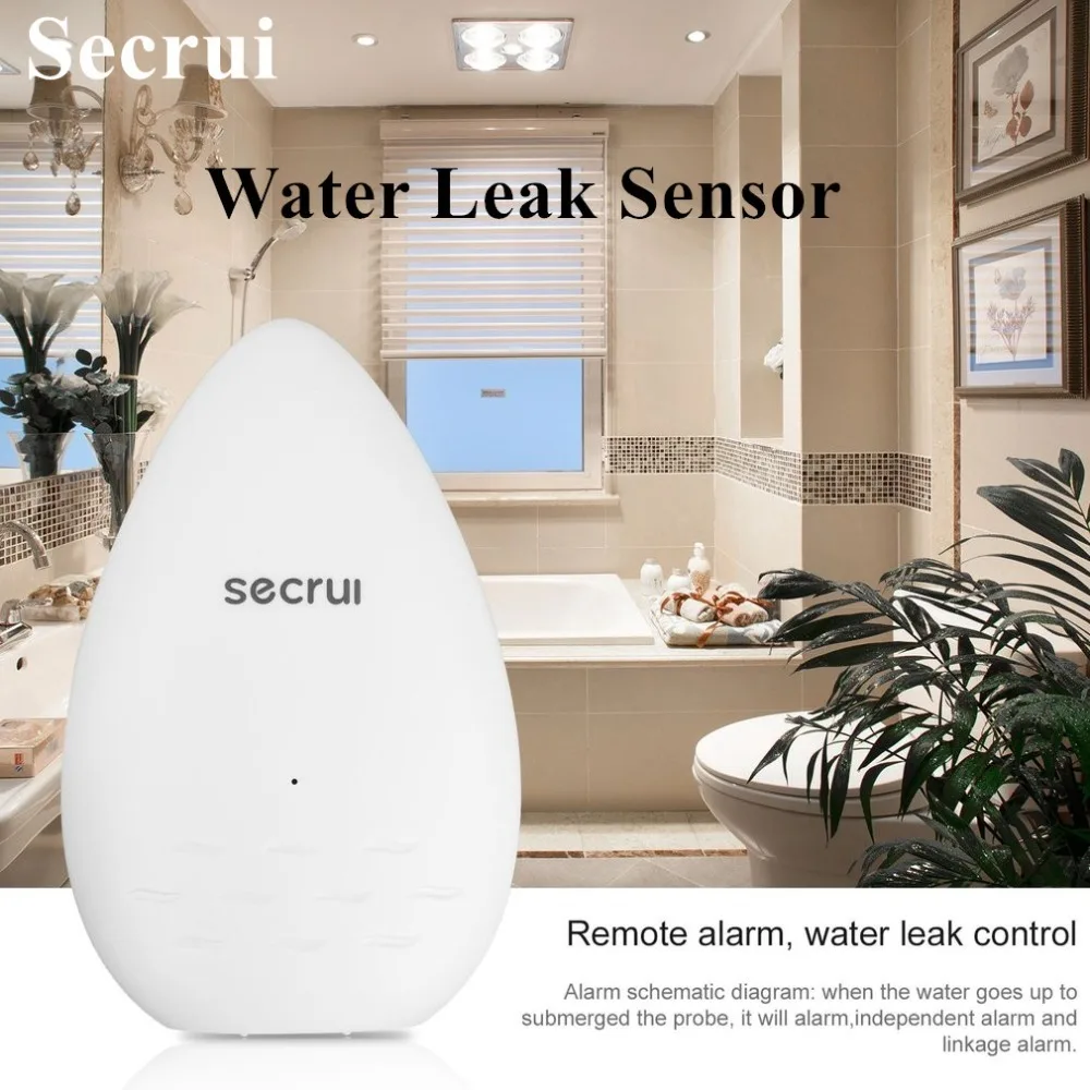 

Secrui Water Leakage Sensor Detection Alarm 433MHz Wifi Connect Remote Alarm Equipment Electronic Water Immersion Sensor Alarm