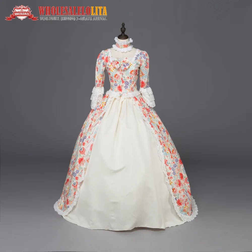Платье из парчи с принтом Marie Antoinette Renaissance бальное платье платья вампира на