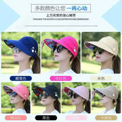 Golf Hat Lady Summer Travel Folding Anti-ultraviolet