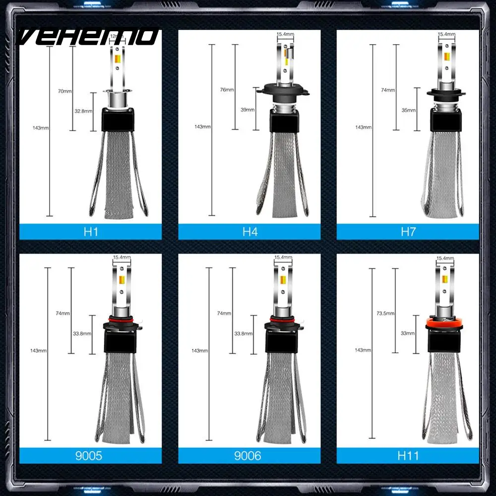 

H8/H9/H11 Lighting Assembly High Power Front Lamp Replacement LED Fog Light Light Bulbs LED Headlight Universal Car Accessories