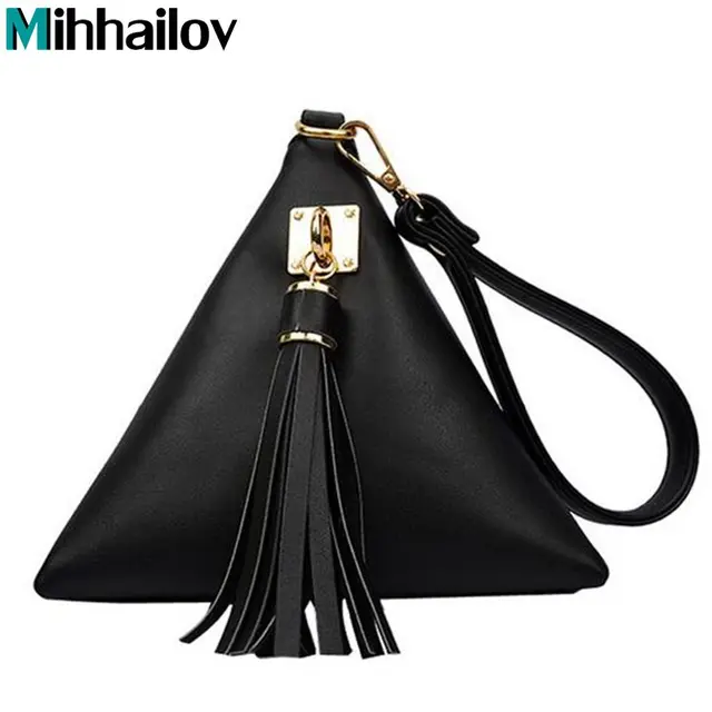 2018 New European Trendy Small Purse Fringe Bag Las Wallet 2018 New European Trendy Small Purse Fringe Bag Las Wallet Triangle Women S Clutches Casual Leather Handbags