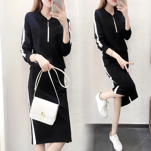 

Plus Size 5xl Casual Women Two Piece Outfits Loose Thin Bodycon Skirt Set Temperament Fashion Wild Ensemble Femme Survetement