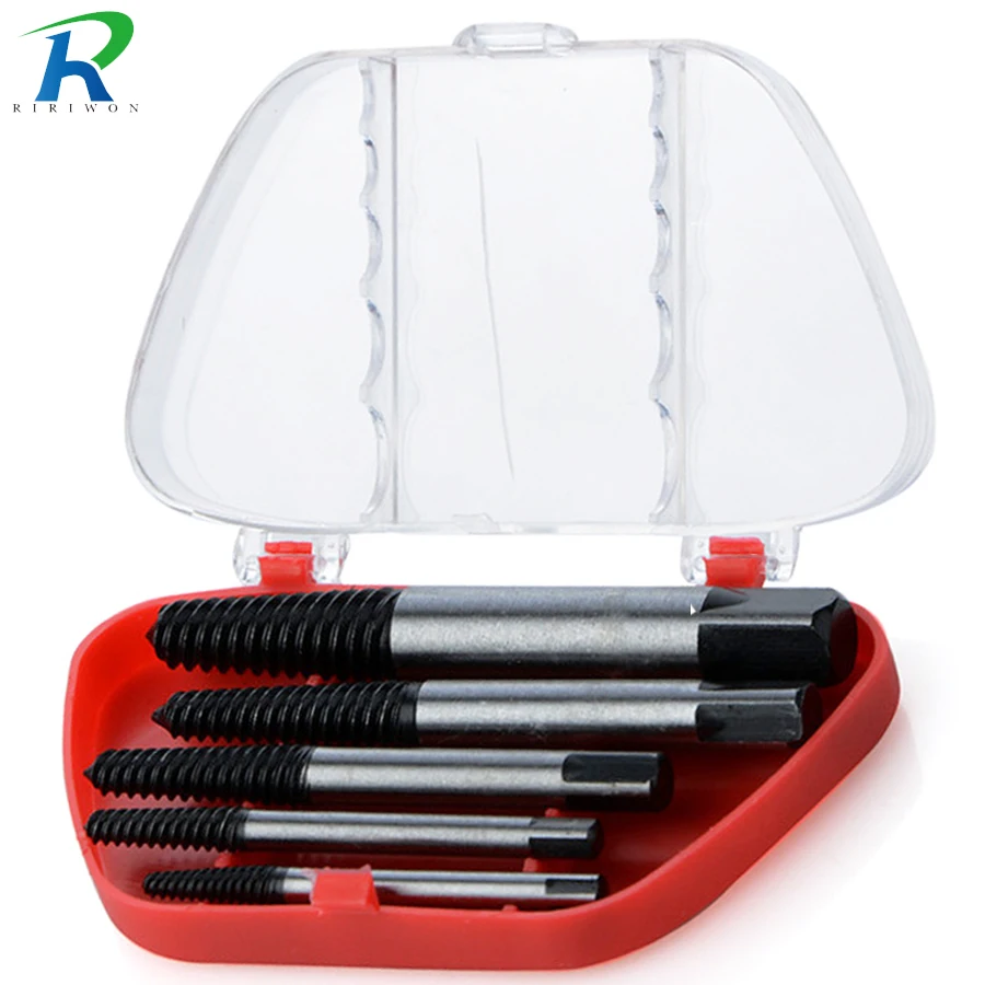 

5Pcs/Set Screw Extractor Center Drill Bits Guide Set Broken Damaged Bolt Remover Removal Speed Easy For Woodworkinfg