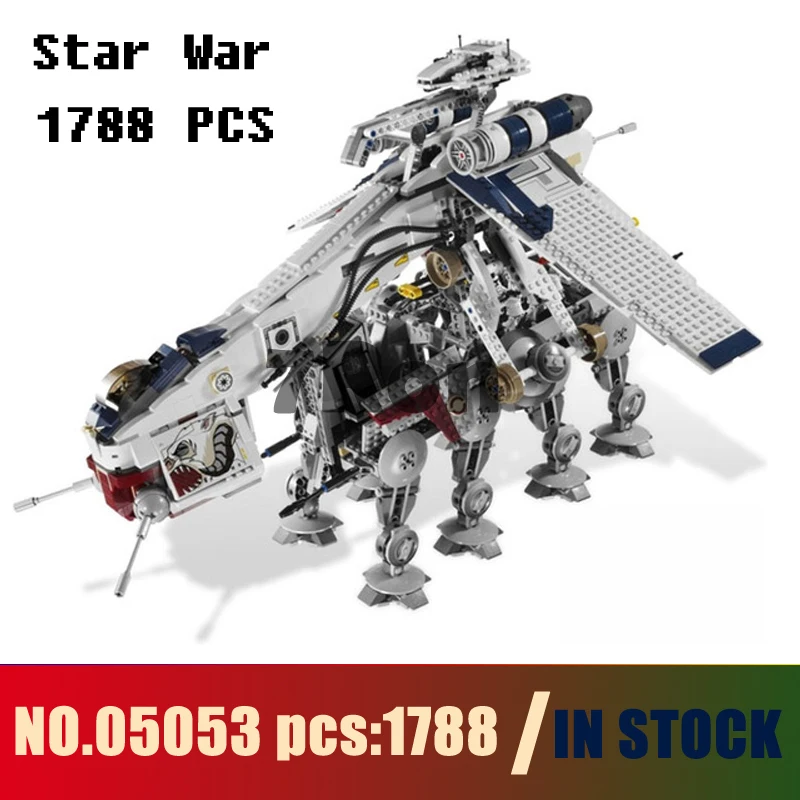 

Models building toy 05053 1788Pcs Star War Series Republic Dropship Building Blocks Compatible with lego 10195 toys & hobbies