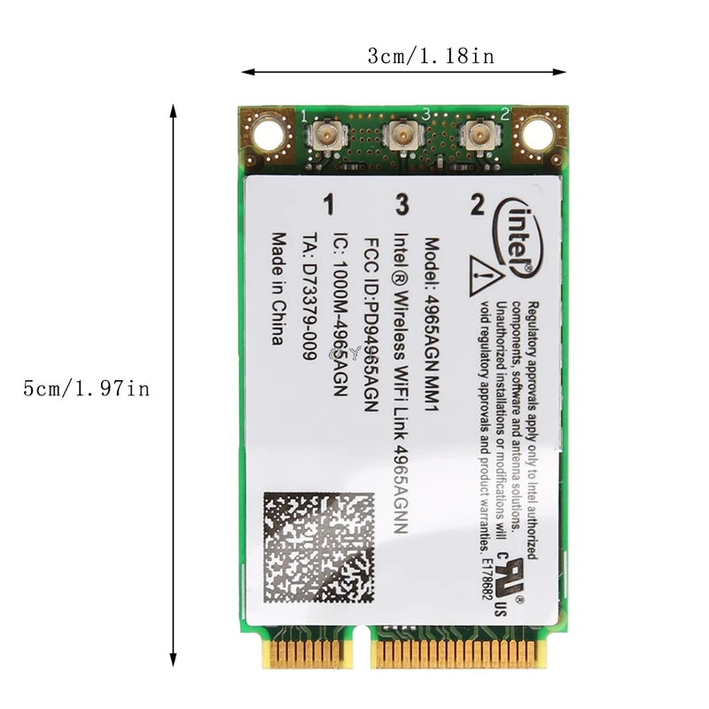 Двухдиапазонная 300 Мбит/с WiFi связь Мини PCI-E беспроводная карта для 4965AGN NM1