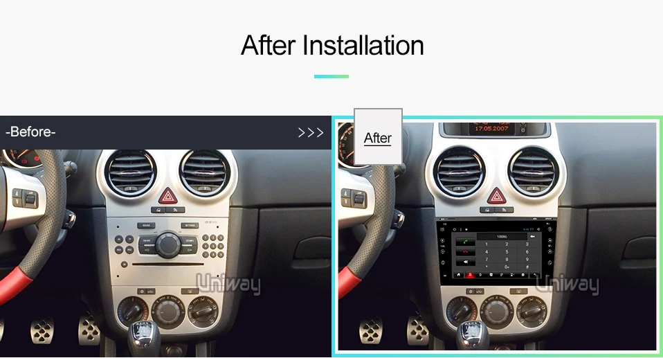 Cheap uniway AOB7071 2G+32G android 8.1  car dvd for Opel Meriva Antara Zafira Veda Agila Corsa Vectra Astra H 2006 2007 2008 200 5