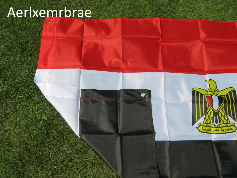 aerxemrbrae flag150x90см Египетский флаг высокого качества двухсторонний Печатный полиэстер Египетский флаг