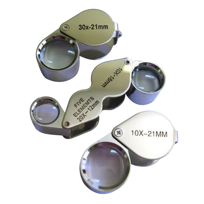 LHLL 3 pcs Jeweler Eye magnifier Set 10x + 30x + Dual Enlargement