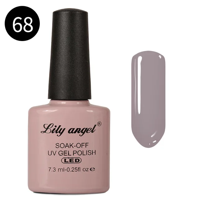 Lily Angel 7,3 мл Nail Art Дизайн Маникюр 110 Цвет Soak Off эмали гель для ногтей Светодиодный УФ гель лак для ногтей 39-76 - Цвет: 68