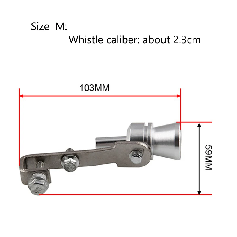 Размер M Калибр 23 мм Автомобильный турбо звуковой свисток Глушитель Выхлопной Трубы Симулятор Whistler для транспортных средств высокого качества 5 цветов