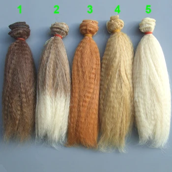15cm handmade curly doll hair /SD AD 1/3 1/4 1/6 bjd doll diy hair for blyth BJD doll wigs 20cm brunette blonde coffee black brown natural color curly doll wigs hair for 1 3 1 4 1 6 bjd sd doll diy