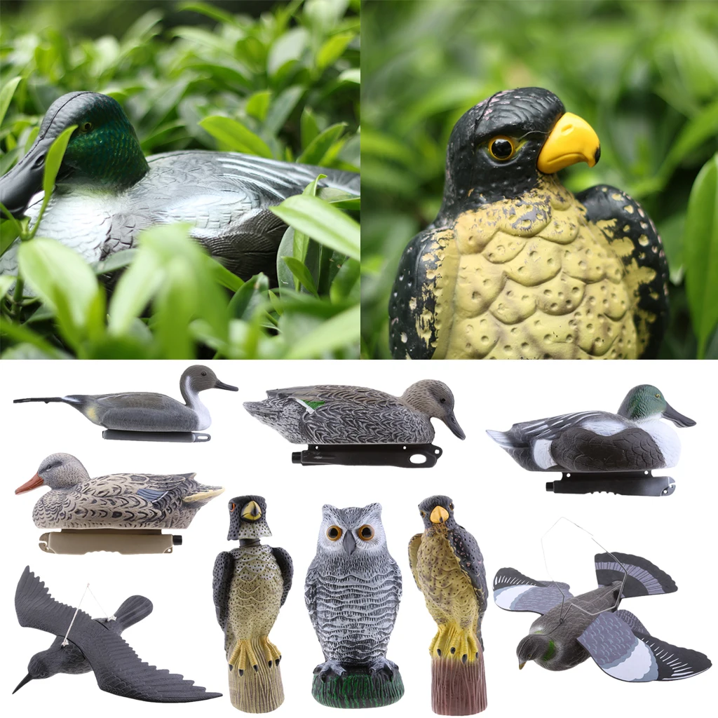 Realistic Decoy Birds  Simulation Feathered Pest Control Garden Scarer Scarecrow Anti Small Birds Rabbit Pest Control Protector