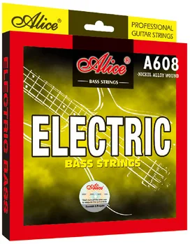 

6 Sets Alice A608(4)-L Hexagonal Core Nickel Alloy Wound Electric Bass 4 Strings (.040 .060 .075 .095) inch