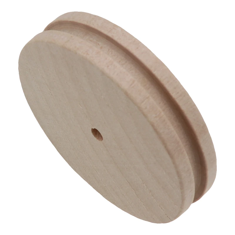 DIY Natural Solid Leathercraft Tool Edges Slicker Round Wood Multi-Size Leather Edge Slicking Burnishing Supplies Leather