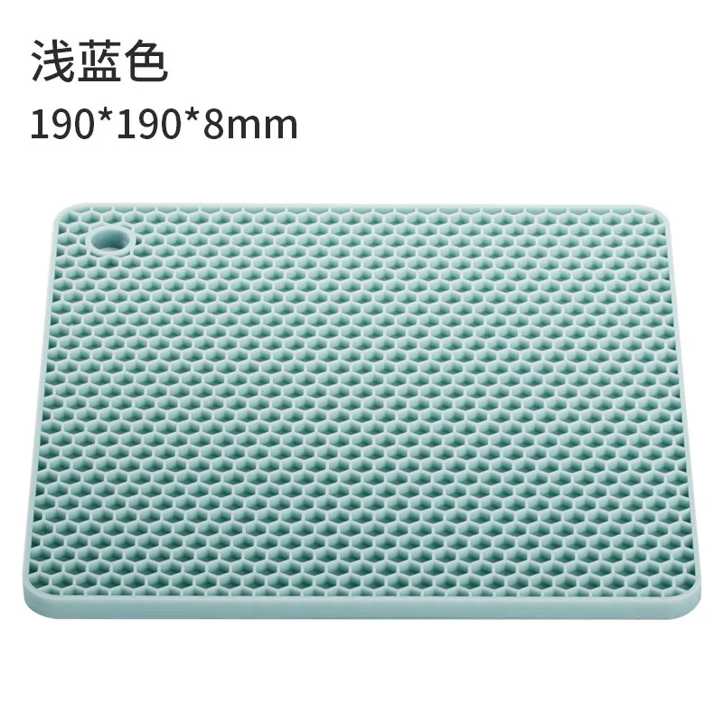 XSilicone Coaster cupдвусторонняя сотовая круглая подставка коврик теплоизолированная чаша коврик Домашний Декор Настольный экологически чистый - Цвет: Синий