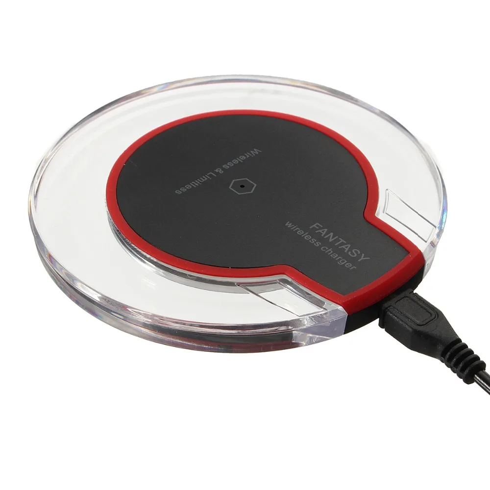 

Ultra-Thin Crystal K9 Wireless Charger Qi Fast Charge Wireless Charging Base Transmitter Round For Mobile Phone For iphone