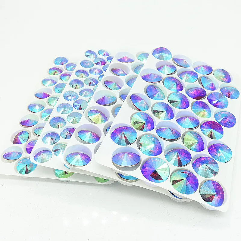

Wholesale Lots Colors purple red AB Elements Rivoli Resin Round Loose Beads Jewelry Making 10mm 12mm 14mm 16mm DIY new