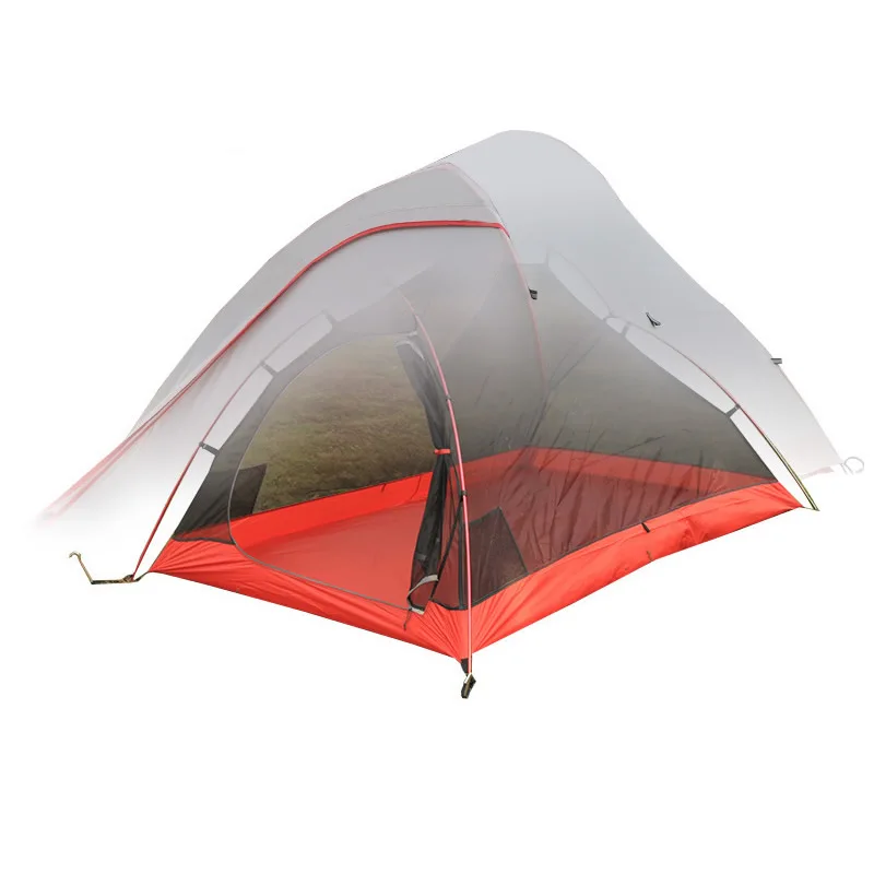 Ultralight Double Tent Outdoor Camping Hiking Backpacking Windpoof Rainproof Siliconized Nylon Camping Tent 1-2 Persons