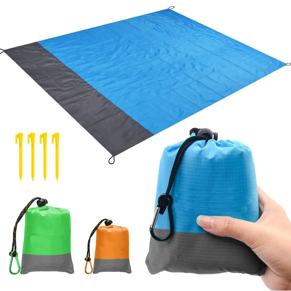 82 дюйма пляжный коврик большой туристический 210x200 складной sandless открытый