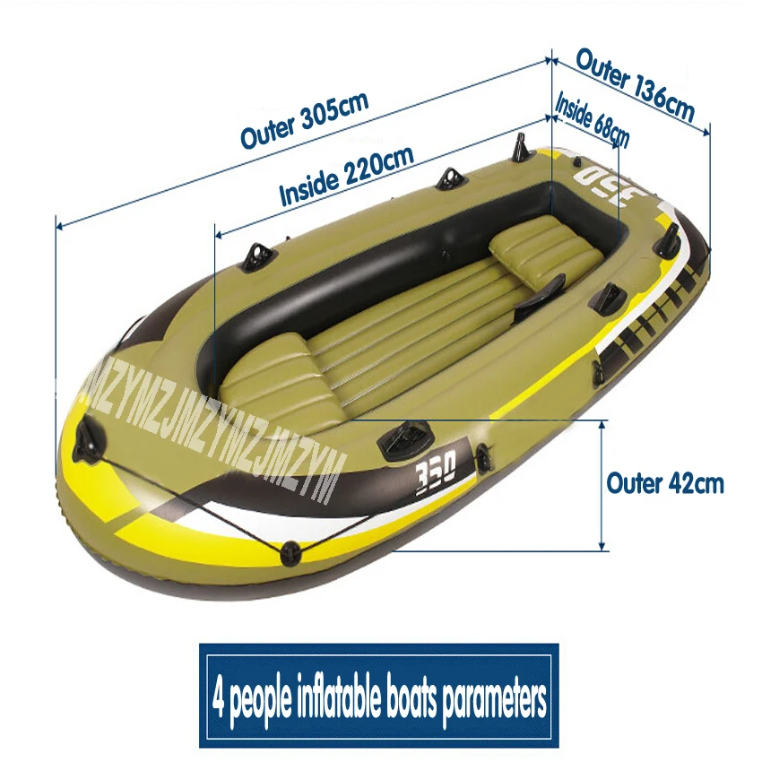 1 предмет 4 человека каяк толстая резиновая лодки надувные лодки Рыбацкая лодка каяк нападение лодки на воздушной подушке качество
