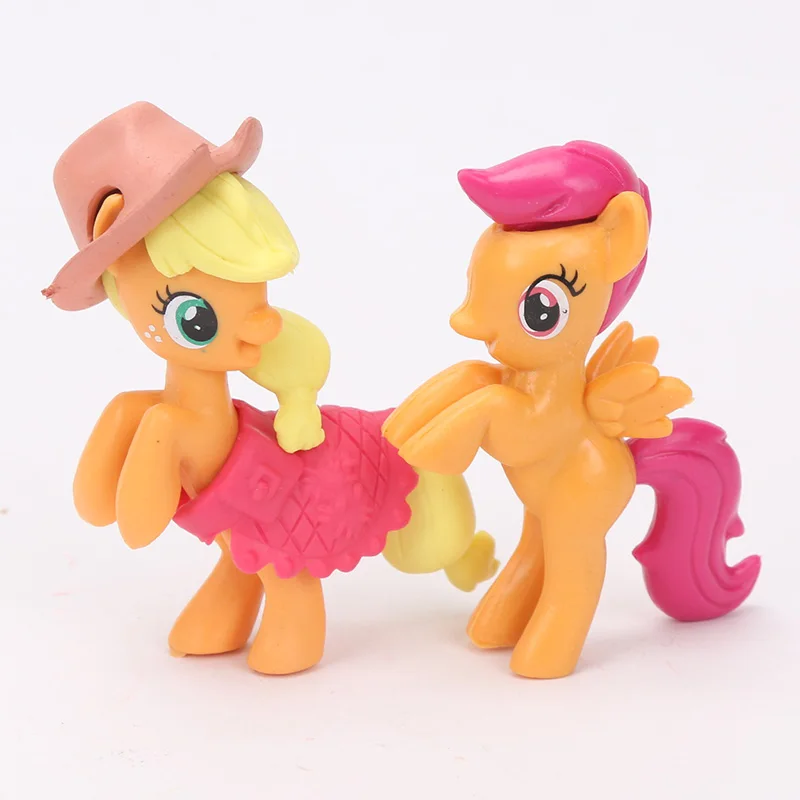 Игрушки My Little Pony, 13 шт., 5,5-8 см, пони, ПВХ, фигурки, радуга, тире, сумеречные Искорки, дракон, принцесса, Селестия, куклы