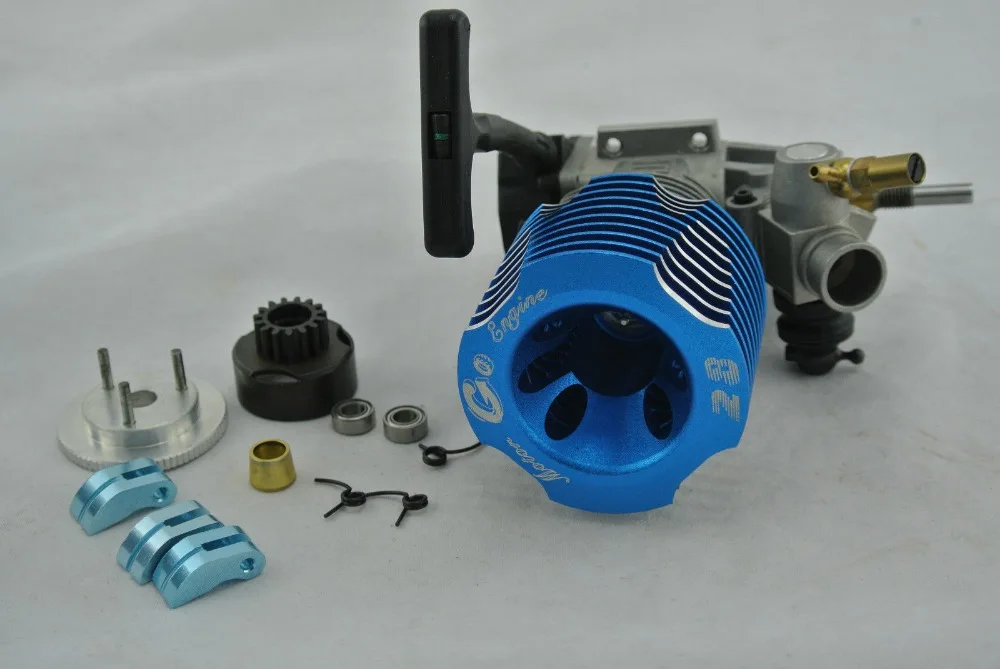 RC Nitro GO FC синий двигатель 4.6cc мотор + клатч колокольчик башмак весенний комплект