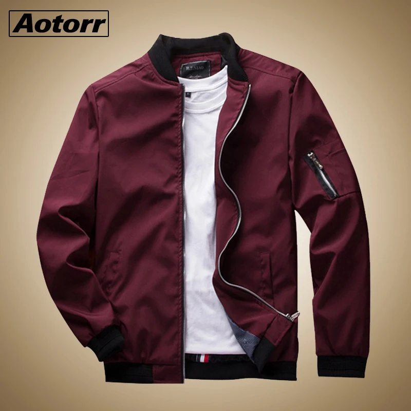 

2019 New Mens Jackets Sleek Casual Jacket Men Solid Color Motorcycle Zipper Jacket Stand Collar Baseball Waterproof Outwork Coat