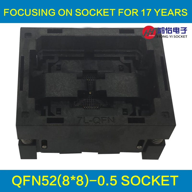 

QFN52 MLF52 NP506-052-065-C-G Burn in Socket IC Test Socket Opentop Chip Size 8*8 Programming Socket Flash Connector Wholesale
