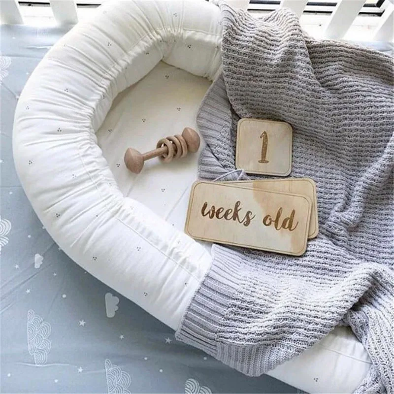 

Nordic Style Number Wooden Baby Birthday Memorial Milestone Card Newborns baby show party Photography Props