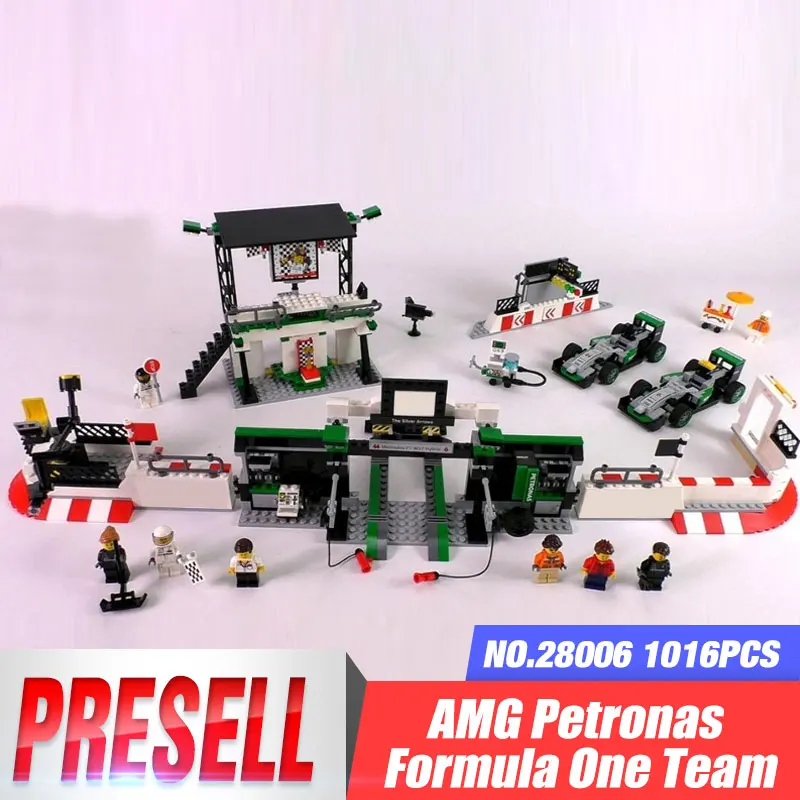 

Lepin 28006 1016Pcs Super Racer The AMG PETRONAS Formula Team Set Children Educational Building Blocks Bricks Toys Gifts 75883