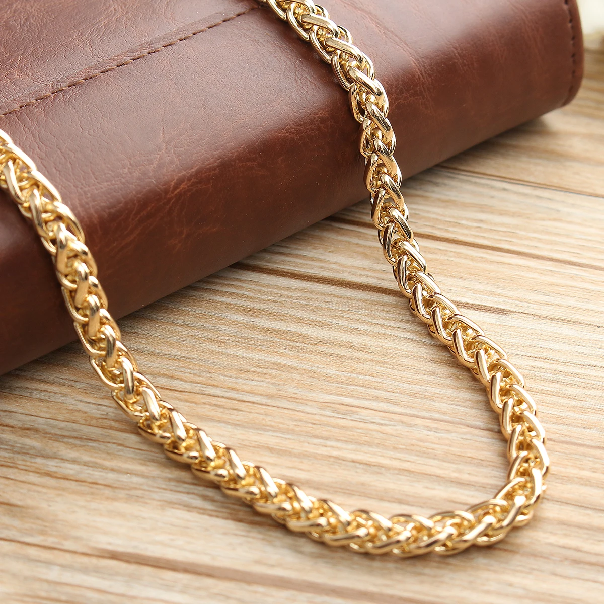 100cm Chain Bag Straps Metal DIY Strap Bag Parts Stainless Steel Crossbody Bag Replacement Long Belts Bands Gold Silver black