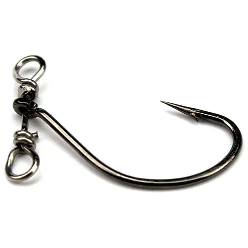 

20PCS High Carbon Steel Catfish hook Barbed Catfish Fishing Hooks with Bearing Swivels #8