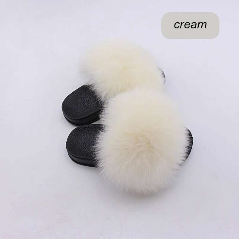 children slippers fox fur (24)