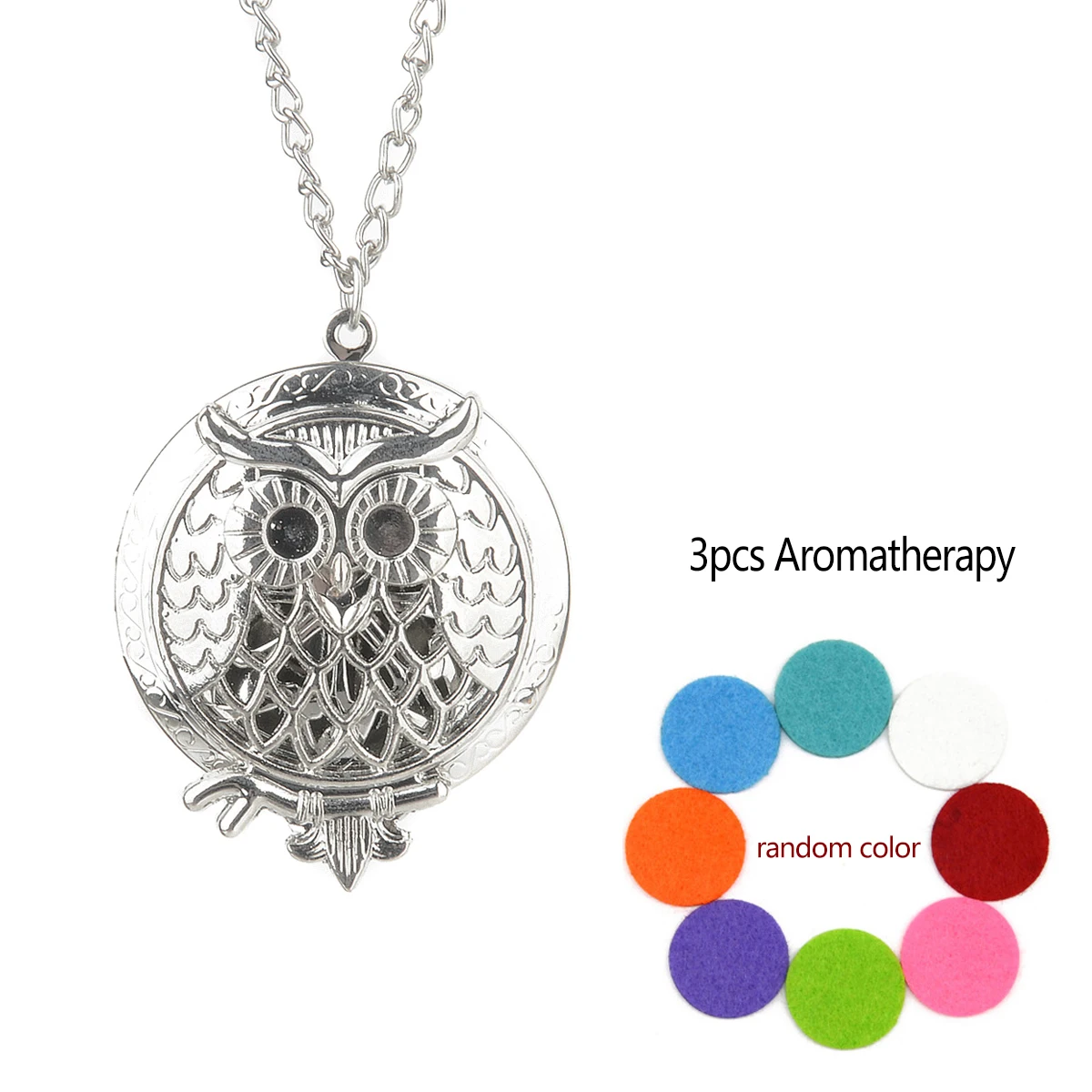 Aromatherapy Locket Necklace Hollow Round Pendant With Pads Oil Essential Diffuser Open Pendant Necklace Fashion Jewelry