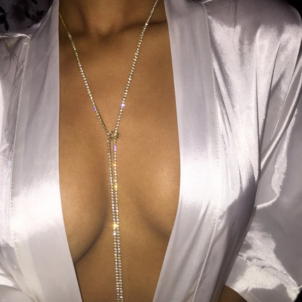 Модные женские ожерелья короткое ожерелье с подвеской плоская цепочка модные аксессуары для ночных клубов плоская цепочка 104 см D30