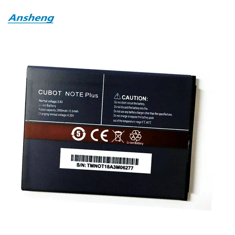 

Ansheng High Quality 2800Mah battery for CUBOT Note plus 5.2 Inch Smartphone