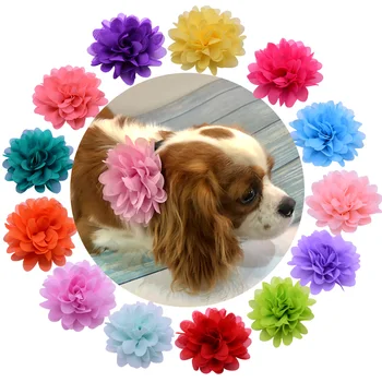 

1X Pet Dog Cat Collar Charms Removable FLower Bows for Party Holiday Wedding Dog Accessories Grooming Pet Supplies