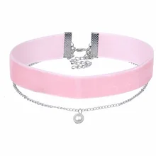 Модное красное бархатное ожерелье-чокер, многослойное женское ожерелье чокер, розовое ожерелье, ювелирные воротнички, ожерелья, колье для женщин, NR3276