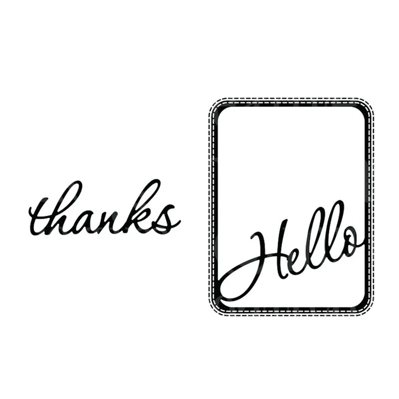 

Eastshape Thanks Hello Words Metal Cutting Dies for Scrapbooking Die Cut Stitch Craft Dies Troqueles New Die for 2019 Stencil