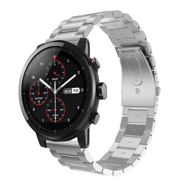 Для оригинальных часов Xiaomi Huami Amazfit Stratos 2 2S amazfit pace GTR 47 мм браслет ремешок 22 мм браслет из нержавеющей стали